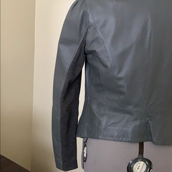 Bod and Christensen Grey Leather Jacket - Picture 3 of 8